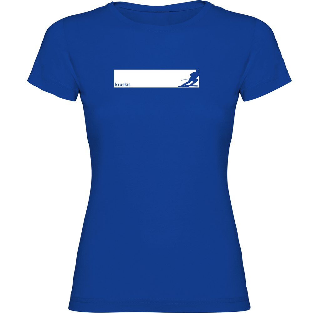 Kruskis Ski Frame Short Sleeve T-shirt Blau L Frau von Kruskis