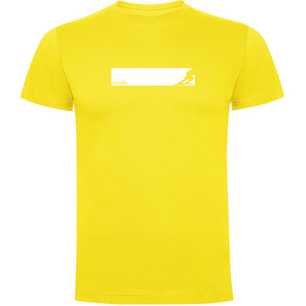 Kruskis Ski Frame Short Sleeve T-shirt Gelb XL Mann von Kruskis