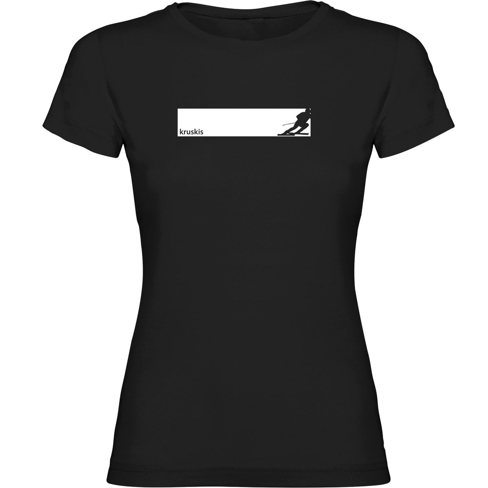 Kruskis Ski Frame Short Sleeve T-shirt Schwarz L Frau von Kruskis