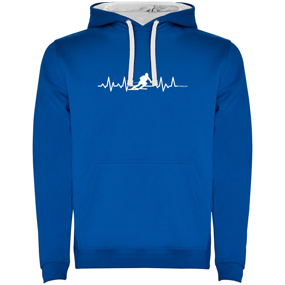 Kruskis Skiing Heartbeat Two-colour Hoodie Blau L Mann von Kruskis