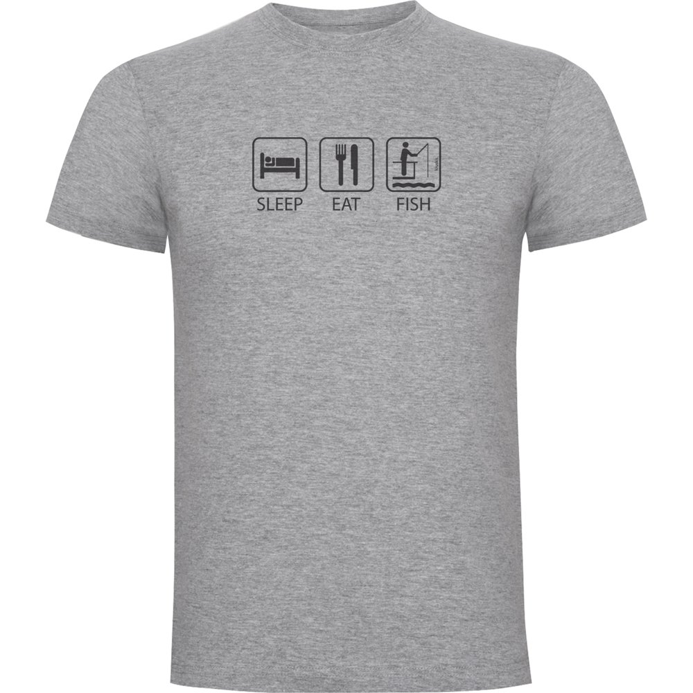Kruskis Sleep Eat And Fish Short Sleeve T-shirt Grau 2XL Mann Kruskis Sleep Eat And Fish Short Sleeve T-shirt Grau 2XL Mann von Kruskis