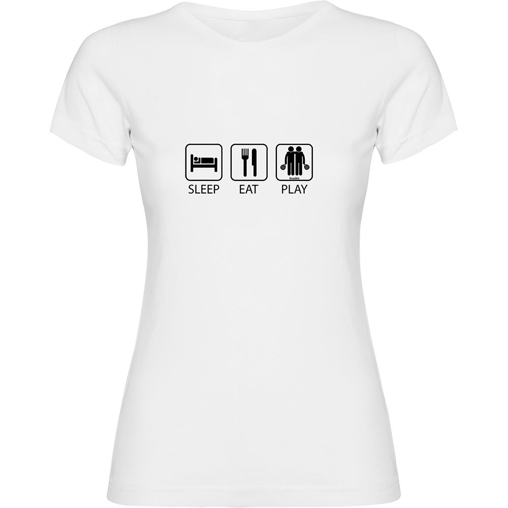 Kruskis Sleep Eat And Play Padel Short Sleeve T-shirt Weiß M Frau Kruskis Sleep Eat And Play Padel Short Sleeve T-shirt Weiß M Frau von Kruskis