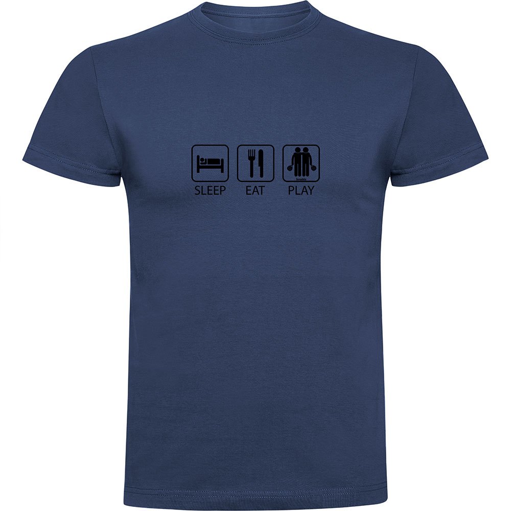 Kruskis Sleep Eat And Play Padel Short Sleeve T-shirt Blau XL Mann von Kruskis