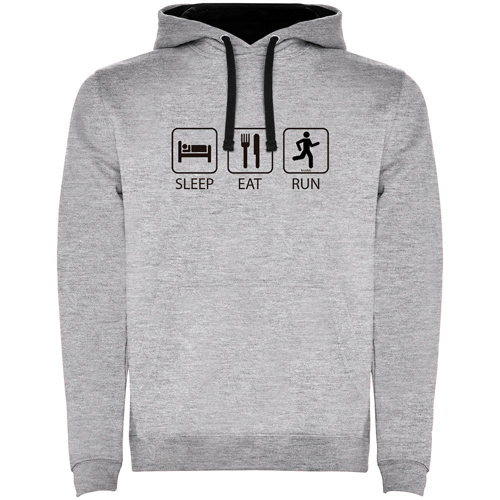 Kruskis Sleep Eat And Run Two-colour Hoodie Grau S Mann von Kruskis