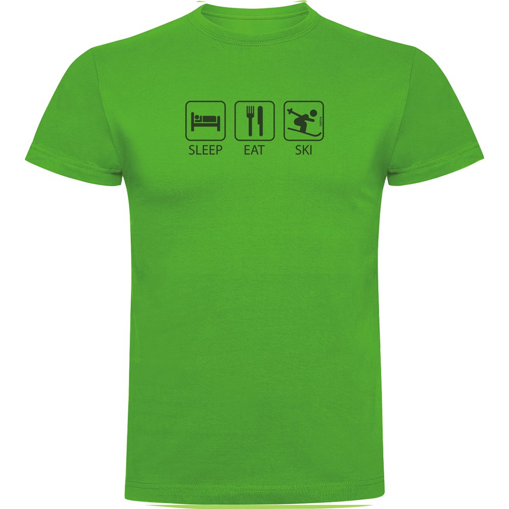Kruskis Sleep Eat And Ski Short Sleeve T-shirt Grün S Mann Kruskis Sleep Eat And Ski Short Sleeve T-shirt Grün S Mann von Kruskis