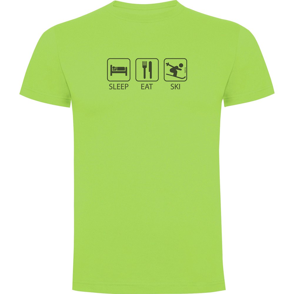 Kruskis Sleep Eat And Ski Short Sleeve T-shirt Grün S Mann Kruskis Sleep Eat And Ski Short Sleeve T-shirt Grün S Mann von Kruskis