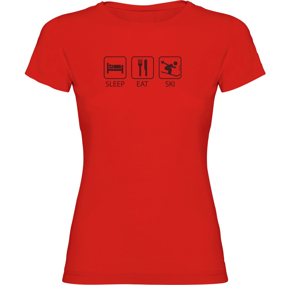 Kruskis Sleep Eat And Ski Short Sleeve T-shirt Rot S Frau Kruskis Sleep Eat And Ski Short Sleeve T-shirt Rot S Frau von Kruskis