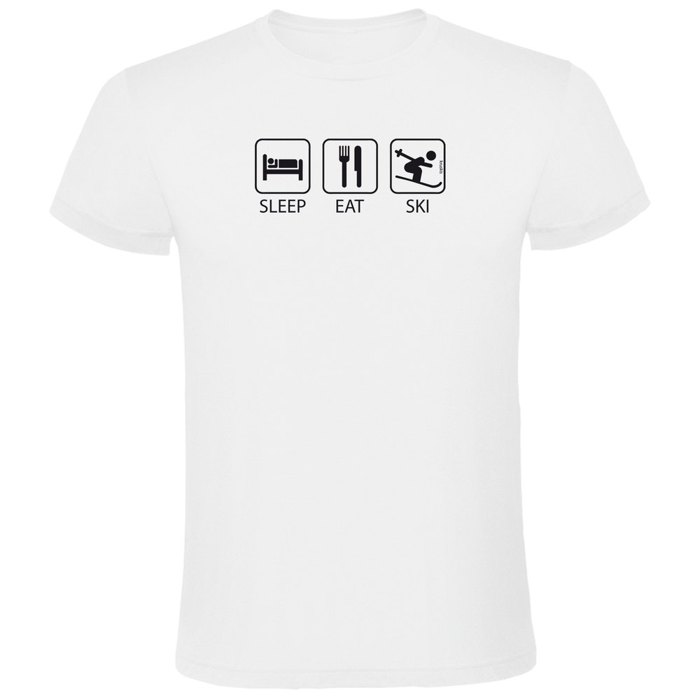 Kruskis Sleep Eat And Ski Short Sleeve T-shirt Weiß S Mann Kruskis Sleep Eat And Ski Short Sleeve T-shirt Weiß S Mann von Kruskis