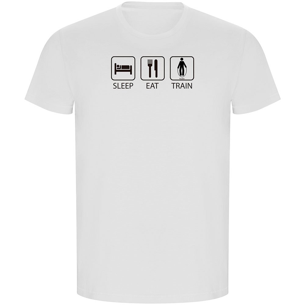 Kruskis Sleep Eat And Train Eco Short Sleeve T-shirt Weiß XL Mann von Kruskis