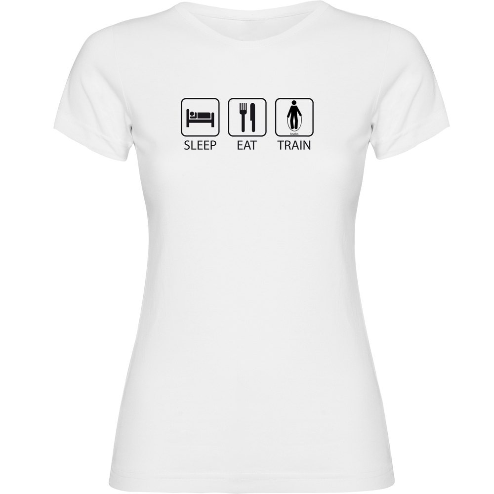 Kruskis Sleep Eat And Train Short Sleeve T-shirt Weiß 2XL Frau von Kruskis