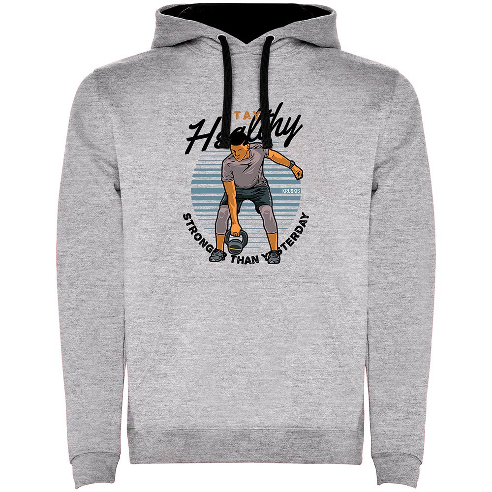 Kruskis Stay Healthy Bicolor Hoodie Grau 3XL Mann Kruskis Stay Healthy Bicolor Hoodie Grau 3XL Mann von Kruskis