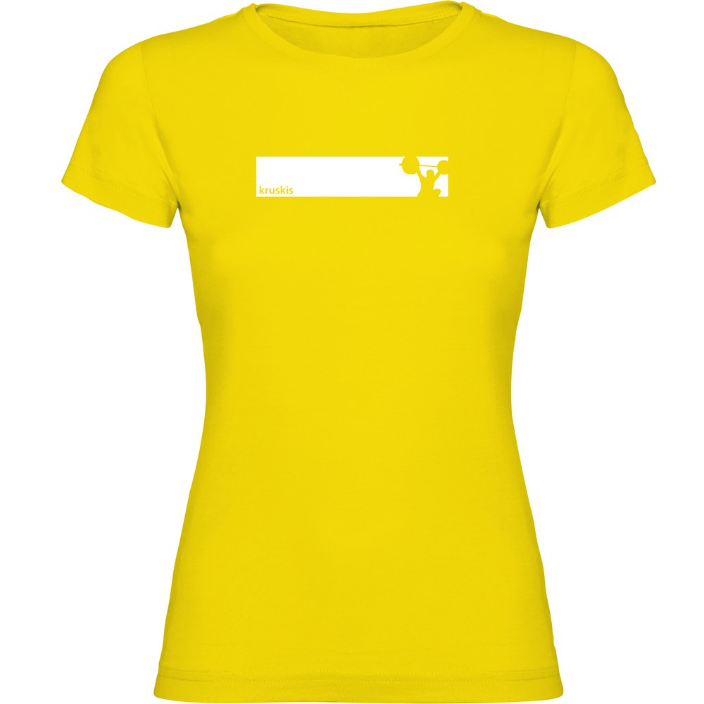 Kruskis Train Frame Short Sleeve T-shirt Gelb 2XL Frau von Kruskis