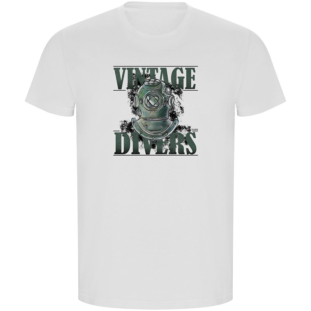 Kruskis Vintage Divers Eco Short Sleeve T-shirt Weiß S Mann von Kruskis