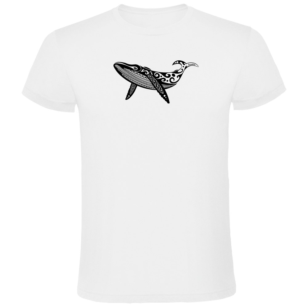 Kruskis Whale Tribal Short Sleeve T-shirt Weiß XL Mann von Kruskis