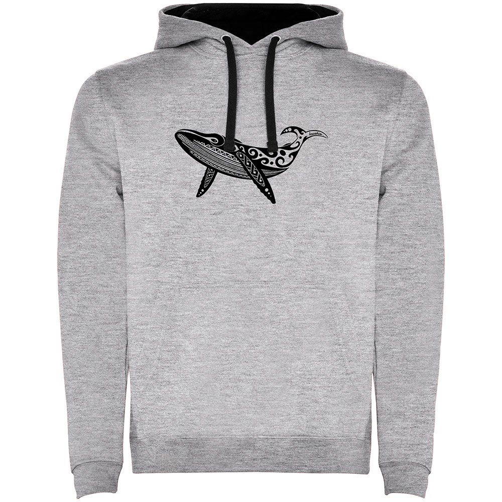 Kruskis Whale Tribal Two-colour Hoodie Grau M Mann von Kruskis