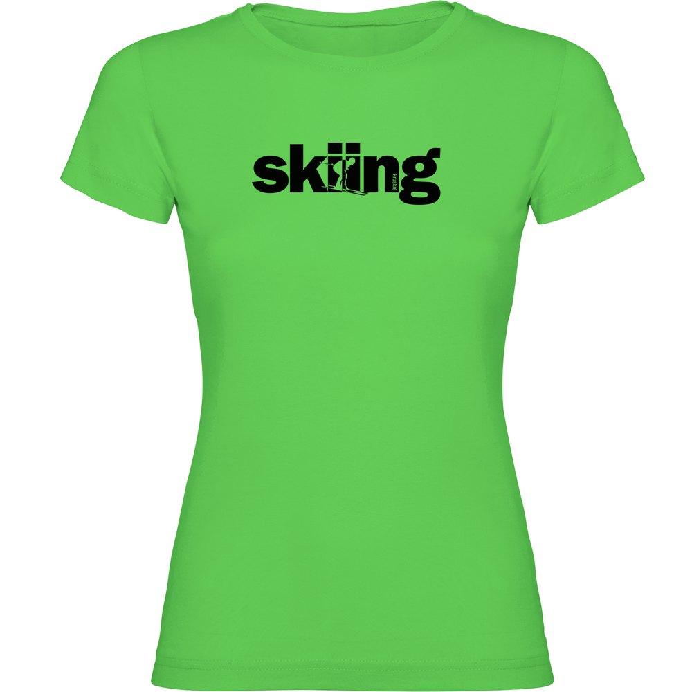 Kruskis Word Skiing Short Sleeve T-shirt Grün XL Frau von Kruskis