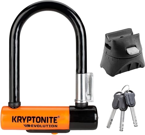 Kryptonite Evolution Mini-5 Bügelschloss - Sicherheitsgrad 7/10, robustes Anti-Diebstahl Fahrradschloss mit Transporthalterung, und 3 Schlüsseln - 8,3 x 14 cm, Orange Kryptonite Evolution Mini-5 Bügelschloss - Sicherheitsgrad 7/10, robustes Anti-Diebstahl Fahrradschloss mit Transporthalterung, und 3 Schlüsseln - 8,3 x 14 cm, Orange von Kryptonite
