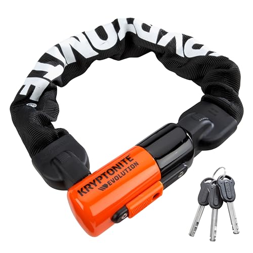 Kryptonite Evolution 1055 Mini Integriertes Kettenschloss - 55 cm, Sicherheitsgrad 8/10, Anti-Diebstahl Fahrradschloss, mit 10 mm Stahlkette und 3 Schlüsseln, Schwarz Kryptonite Evolution 1055 Mini Integriertes Kettenschloss - 55 cm, Sicherheitsgrad 8/10, Anti-Diebstahl Fahrradschloss, mit 10 mm Stahlkette und 3 Schlüsseln, Schwarz von Kryptonite