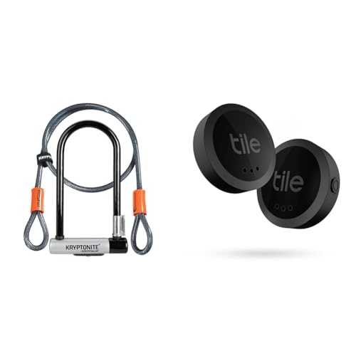 Kryptonite krytolok std with 4' flex,Black/Silver & Tile Sticker Bluetooth Item Finder, 2 Pack, 45m finding range Kryptonite krytolok std with 4' flex,Black/Silver & Tile Sticker Bluetooth Item Finder, 2 Pack, 45m finding range von Kryptonite