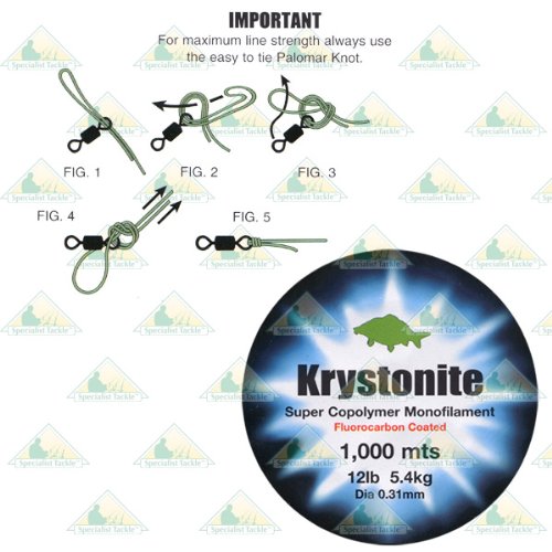 KRYSTON Krystonite Super Mono Clear 1000m 18lb 0,40 mm Mainline Hauptschnur von Kryston