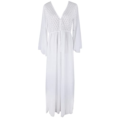Ksikdeg Langes Strandkleid aus Spitze 2021, Badeanzug, Damen-Badeanzug, langes Tunika-Kleid Ksikdeg Langes Strandkleid aus Spitze 2021, Badeanzug, Damen-Badeanzug, langes Tunika-Kleid von Ksikdeg