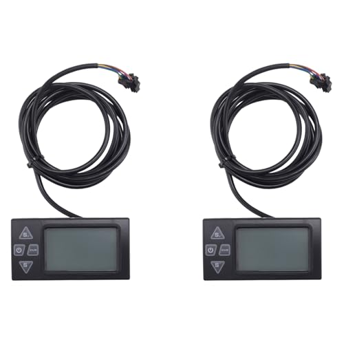 Kufughty 2X S861 LCD-Ebike-Display mit SM-Stecker für Elektrofahrrad BLDC-Controller-Bedienfeld Schwarz 24V-36V von Kufughty