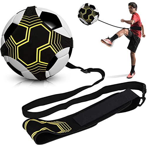 Kugooyi Fußball Kick Trainer, Solo Practice Training Aid Einstellbare Taille Gürtel Hands Free Kinder Anfänger Schnur Kick Off Trainer 150cm Universell #3#4#5 Fußballgröße für Children Adults (4Y) von Kugooyi