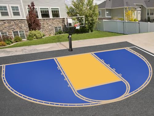 KuiBonu Basketballplatz-Markierungs-Set, Basketballplatz-Schablonen-Set für Beton-Auffahrt und Asphalt, schnell aufzubauen, Wellpapier mit prallen Bob-Spritzschutz, reguläre Größe 100 x 53 cm KuiBonu Basketballplatz-Markierungs-Set, Basketballplatz-Schablonen-Set für Beton-Auffahrt und Asphalt, schnell aufzubauen, Wellpapier mit prallen Bob-Spritzschutz, reguläre Größe 100 x 53 cm von KuiBonu