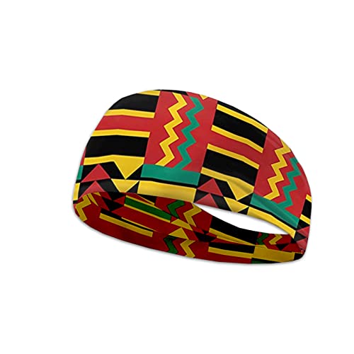 Kuiaobaty Stirnbänder mit afrikanischem Muster, bunt, ethnischer Tribaldruck, Turban-Lauf-Stirnbänder für Frauen, Sport-Stirnbänder für Männer, breites Haarband von Kuiaobaty