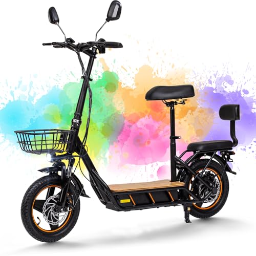 Faltbarer E Scooter,Elektro Elektroroller Erwachsene Elektroscooter,E Roller Offroad,Elektro Scooter Roller,(100 Km Reichweite,48V26Ah,150 KG Tragkraft,14 Zoll Reifen) C1PRO von Kukirin