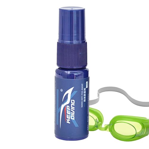Kuxiptin Anti-Beschlag-Spray für Schwimmbrille, langanhaltend, ohne 15 ml – Reinigungsspray für Linsen ohne Streifen, Reinigungstücher gegen Leckagen für Brillen von Kuxiptin