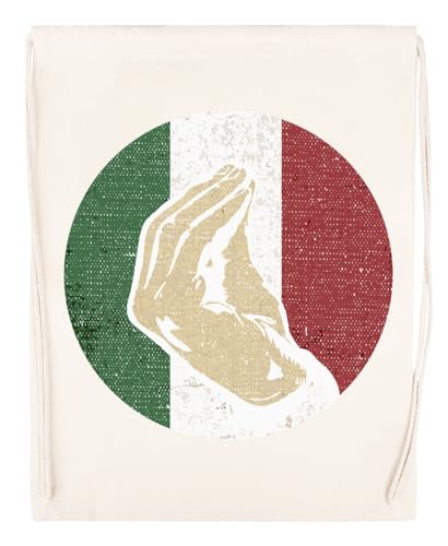 Italienischer Handgestengesang Unisex Beige Sporttasche Umweltfreundlicher Sack von Kwantees