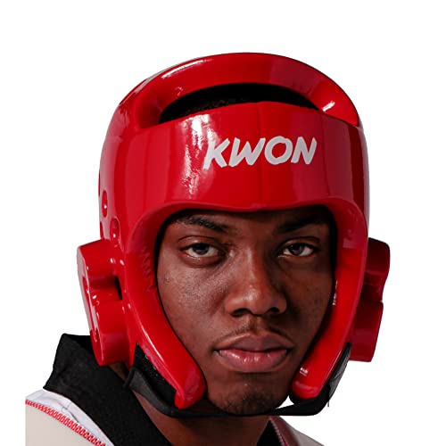 KWON® Taekwondo Kopfschutz 40061 PU CE rot WTF Kopfschützer - XS von Kwon
