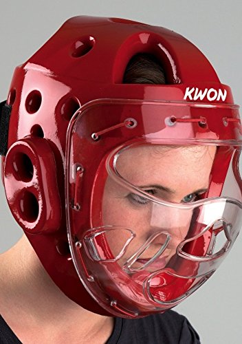 KWON Kopfschutz KSL mit Maske CE S rot KWON Kopfschutz KSL mit Maske CE S rot von Kwon