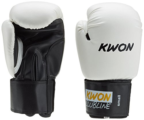 KWON Boxhandschuh Clubline Pointer Small Hand, weiß/schwarz, 8 oz, 554005808 von Kwon