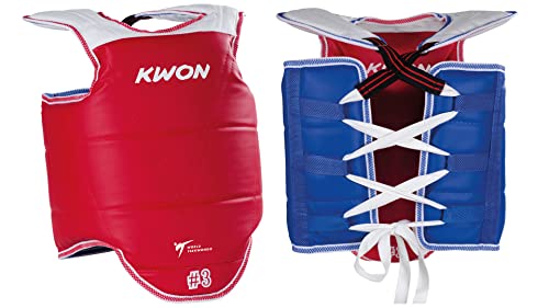 Kwon TKD Kampfweste Korea WTF Rec. CE, Rot/Blau, beidseitig verwendbar, Gr. L Kwon TKD Kampfweste Korea WTF Rec. CE, Rot/Blau, beidseitig verwendbar, Gr. L von Kwon