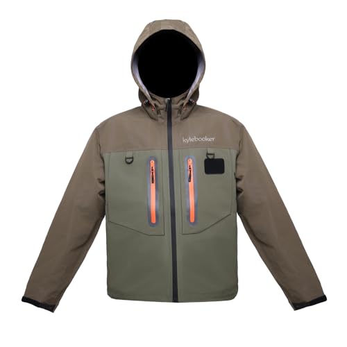 Kylebooker Fliegenfischen Waten Jacke Outdoor-Aktivitäten wasserdicht Wader Jacken für Männer und Frauen（M,Braun） von Kylebooker