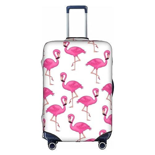 Kyliele Reisekoffer, staubdicht, Flamingo, Reisekoffer, Koffer, Zubehör, Urlaub, Pink, weiß, xl von Kyliele