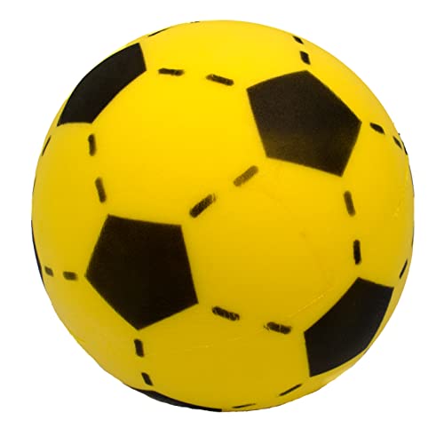 Softball 20 cm Schaumstoffball Kinder Fußball weicher Ball Indoor & Outdoor (Einzeln) (1 Ball, gelb) von Kyto