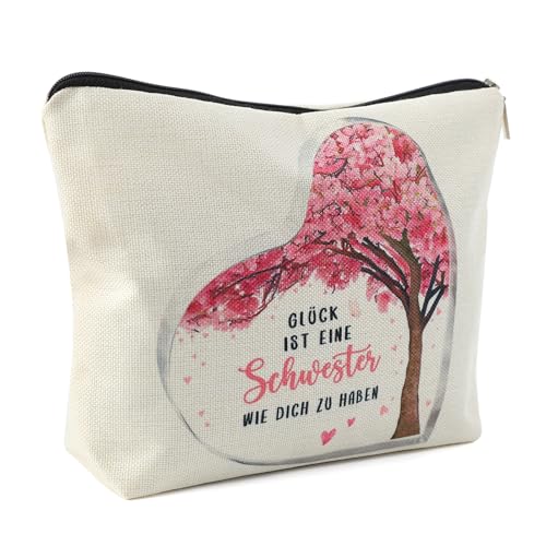 Kytpyi Kleine Kosmetiktasche für Handtasche, Schminktasche für Schwestern Geschenk, Personalisiert Kosmetiktasche für Schwester Freundin, Kulturtasche Damen für Geburtstag Abschied Geschenk (Herz) Kytpyi Kleine Kosmetiktasche für Handtasche, Schminktasche für Schwestern Geschenk, Personalisiert Kosmetiktasche für Schwester Freundin, Kulturtasche Damen für Geburtstag Abschied Geschenk (Herz) von Kytpyi