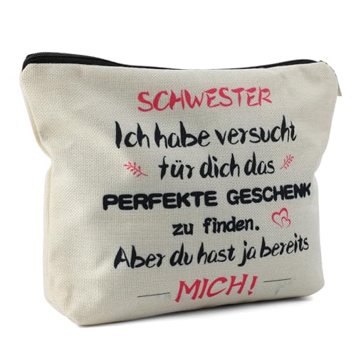 Kytpyi Kleine Kosmetiktasche für Handtasche, Schminktasche für Schwestern Geschenk, Personalisiert Kosmetiktasche für Schwester Freundin, Kulturtasche Damen für Geburtstag Abschied Geschenk (Sprache) Kytpyi Kleine Kosmetiktasche für Handtasche, Schminktasche für Schwestern Geschenk, Personalisiert Kosmetiktasche für Schwester Freundin, Kulturtasche Damen für Geburtstag Abschied Geschenk (Sprache) von Kytpyi