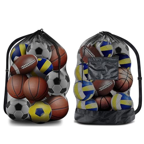 Kytxqikd Extra Große Netztasche für Basketball und Volleyball. Wird Zur Aufbewahrung Von Basketball-, Volleyball-, Baseball- und Schwimmausrüstung Verwendet. von Kytxqikd