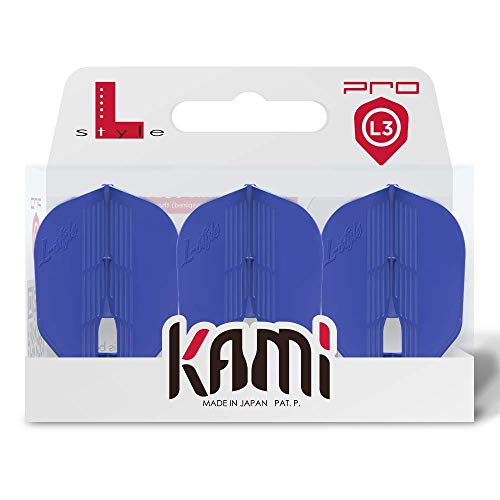 L-Style Dart Flights: L3 PRO Kami Kleine Standardform - Ultra Flexibel - für Soft Tip und Steel Tip Darts - Blau von LSTYLE