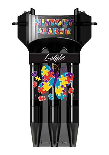 LSTYLE Krystal One Dart-Set aus Hartplastik, für Dartpfeile mit weicher Spitze und Stahlspitze, Fallon Sherrock, Autismus-Bewusstsein, transparentes Schwarz LSTYLE Krystal One Dart-Set aus Hartplastik, für Dartpfeile mit weicher Spitze und Stahlspitze, Fallon Sherrock, Autismus-Bewusstsein, transparentes Schwarz von LSTYLE