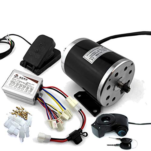L-faster 24V36V48V 500W Electric High Speed Engine MY1020 Brushed Motor with Foot Electric Bike Replacement Motor Use 25H Or T8F Chain (24V Pedal kit) von L-faster