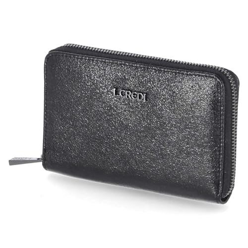 L.Credi Damen Wallet/Portemonnaie/Geldbörse Madi Schwarz Synthetik, 99-Ohne Größen:-, Color:schwarz von L.CREDI