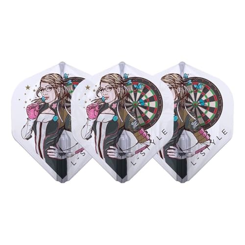 L-Style Champagne Flight EZ L1 Standard Fallon Sherrock V4 Clear White - Dart Flights von L-style