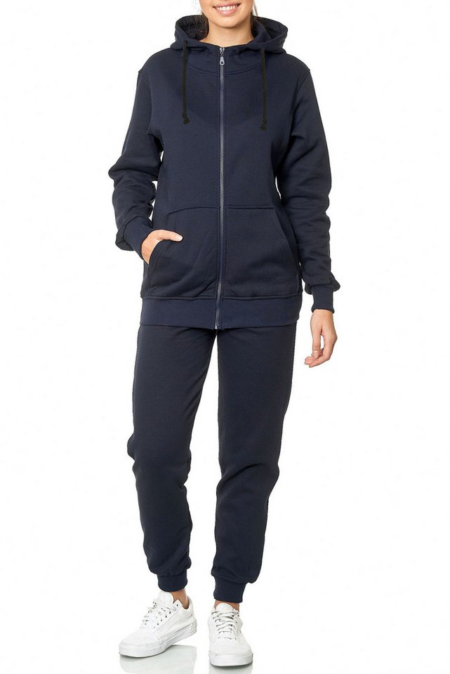 L.gonline Freizeitanzug Damen Jogging-ANZUG X240, Prime (Kapuzenjacke mit Reißverschluss, Hose, 2-tlg), Fitness Freizeit Casual von L.gonline