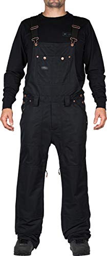 L1 Premium Goods Herren Overall Pant '21 Snowboardhose Wasserabweisende Atmungsaktive Hose, Black, XL von L1