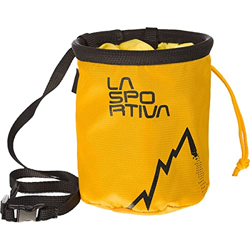 LA SPORTIVA Laspo Kid Chalk Bag Gelb - Kleiner praktischer Magnesiumbeutel, Größe One Size - Farbe Yellow von LA SPORTIVA